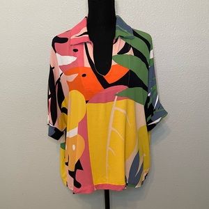 Karlie abstract colorful top